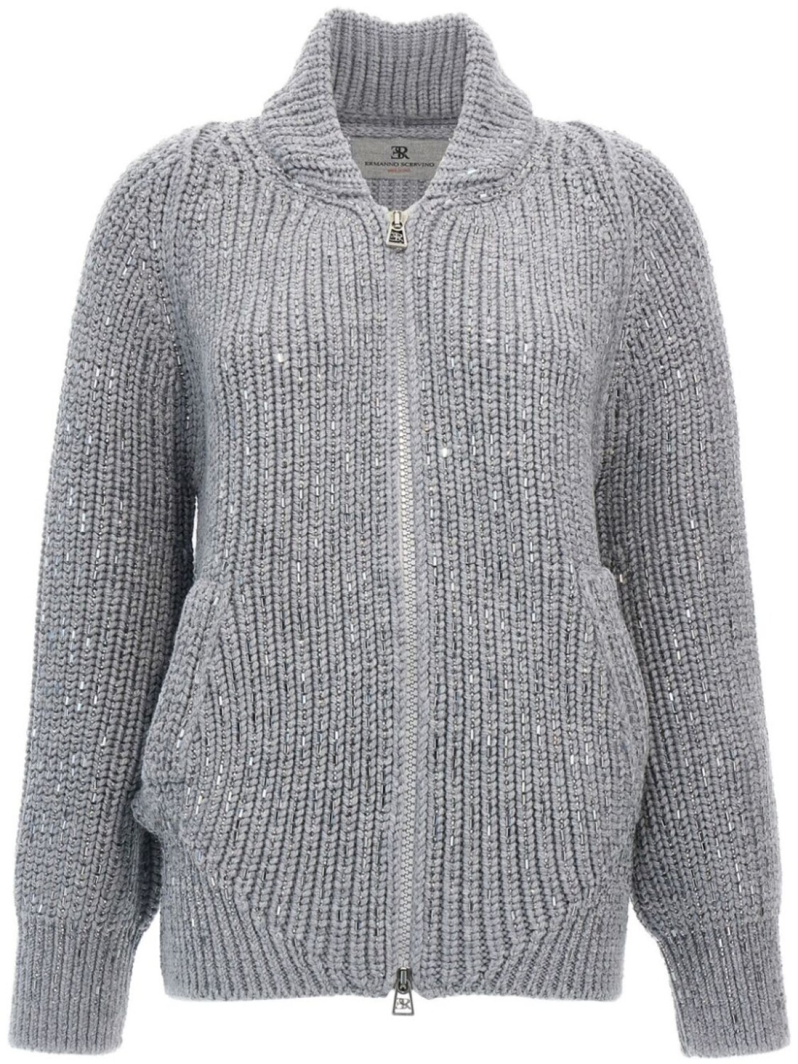 

Кардиган из мериносовой шерсти Ermanno Scervino, серый