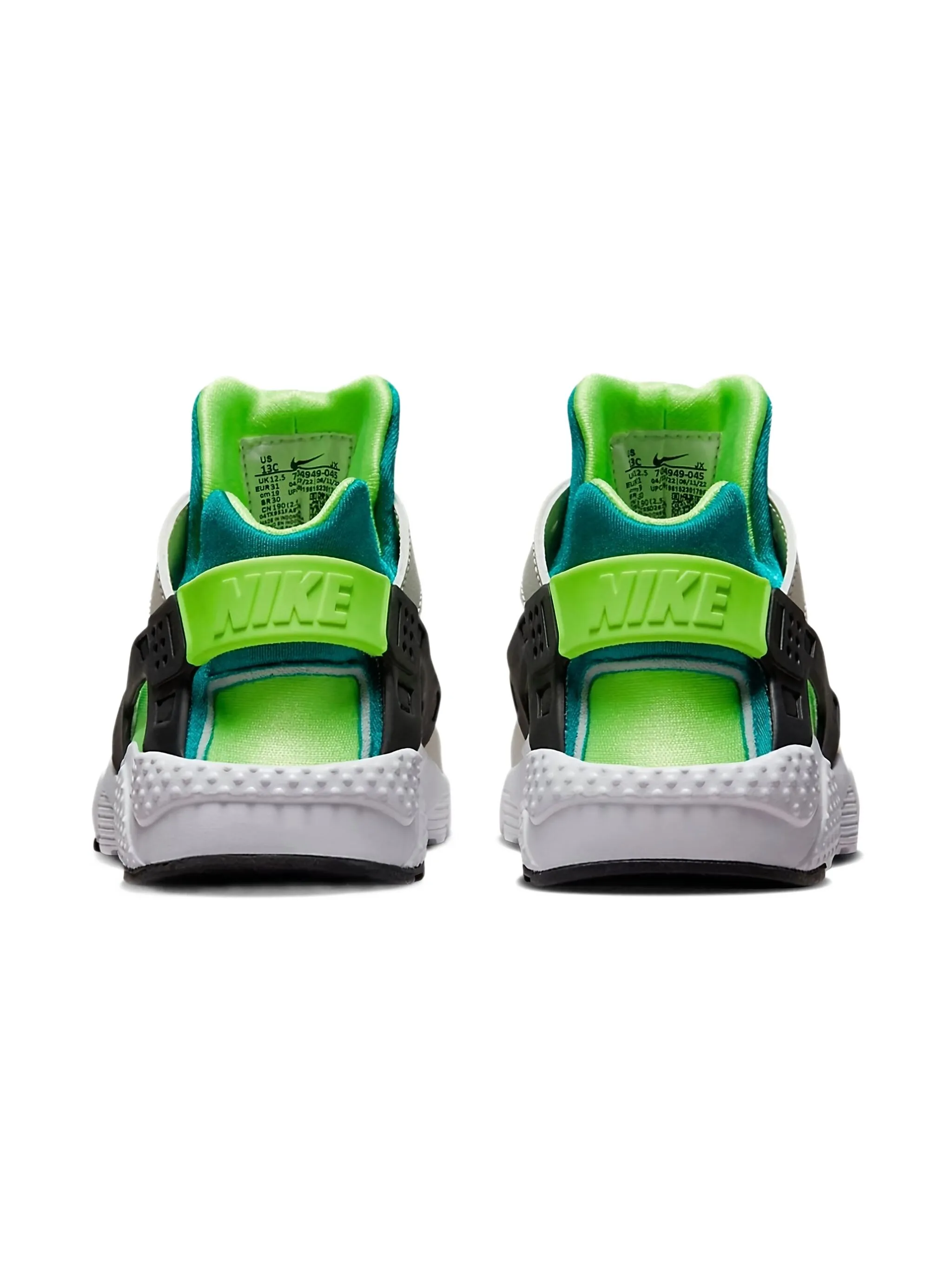 Кроссовки Huarache Run Bright Spruce/Volt Nike Kids, белый — фото 3