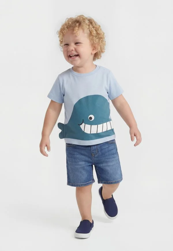 Футболка с детским принтом Stella Mccartney Kids, Light Blue