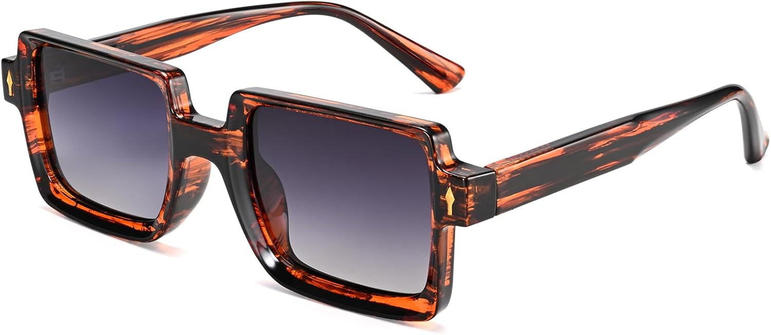 

Солнцезащитные очки Dollger Retro Square Polarized для женщин и мужчин, винтажные, в толстой прямоугольной оправе, 70-80-е годы, модные солнцезащитные очки DG528-2025, Wood Grain