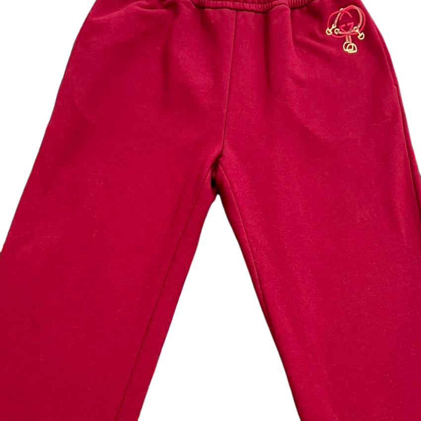 Брюки женские GUCCI Red Moderate Straight Fit — фото 3
