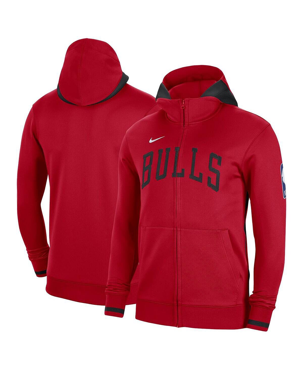 

Мужская толстовка с молнией во всю длину Red Chicago Bulls Authentic Showtime Performance Nike