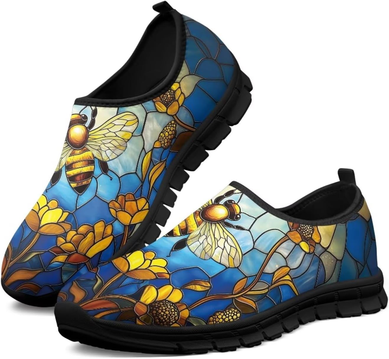 

Кроссовки для мужчин Hresuewn, модные, удобные, с нескользящей подошвой, спортивные с комфортной стелькой для тренировок и прогулок, Bee Pattern