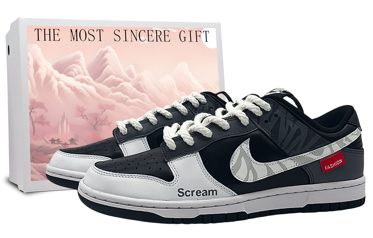 

Кроссовки Nike Dunk Skateboarding Shoes Unisex Low-top Black/grey, черный/серый