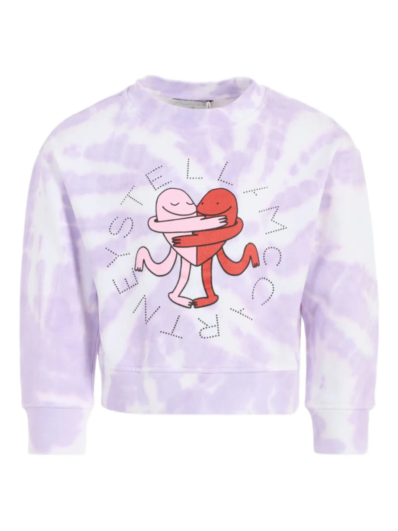 

Толстовка Stella McCartney Kids с принтом в виде сердца и тай-дай, фиолетовый