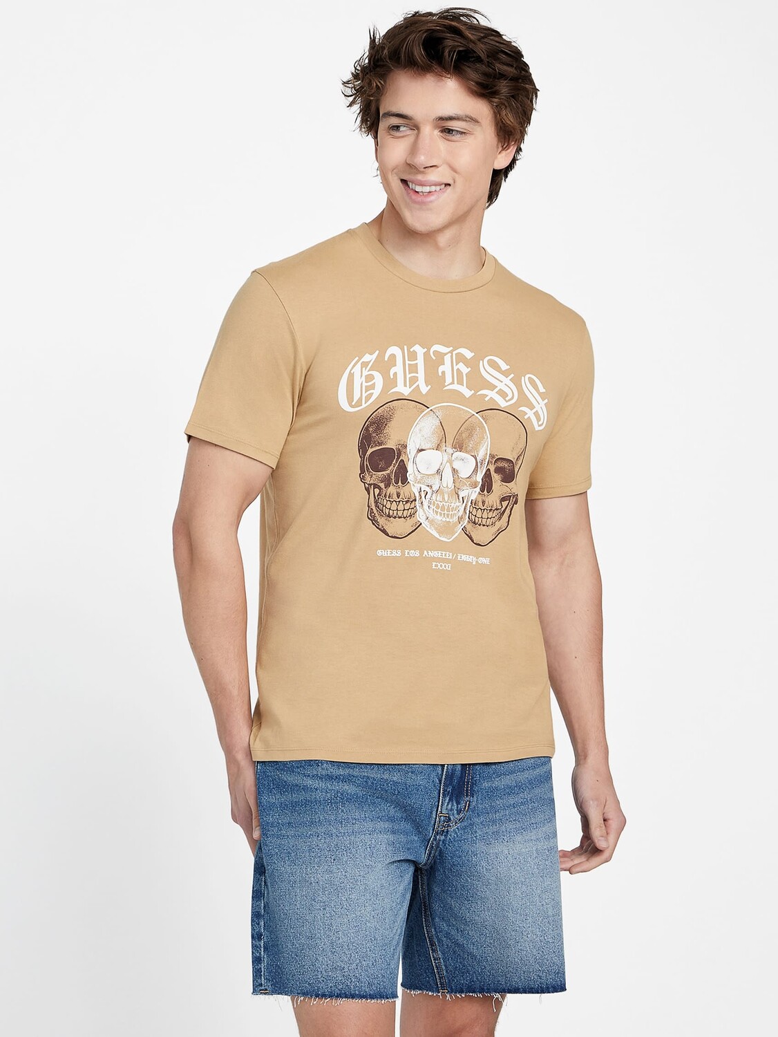 

Футболка с принтом Eco Phase Guess Factory, цвет Toasted Taupe