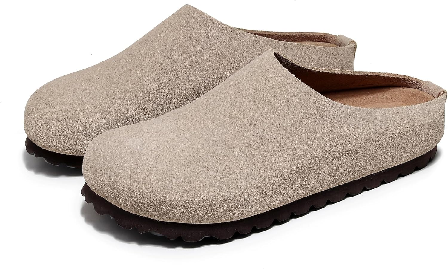 

Кожаные сабо для мужчин и женщин, унисекс, мягкая пробковая стелька с регулируемой пряжкой, сандалии на липучке, ботинки с поддержкой свода стопы Generic, Apricot