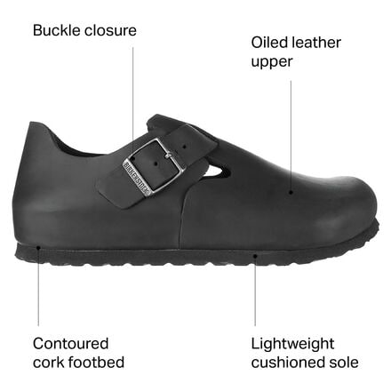 

Кожаная обувь London женская Birkenstock, цвет Black Oiled Leather