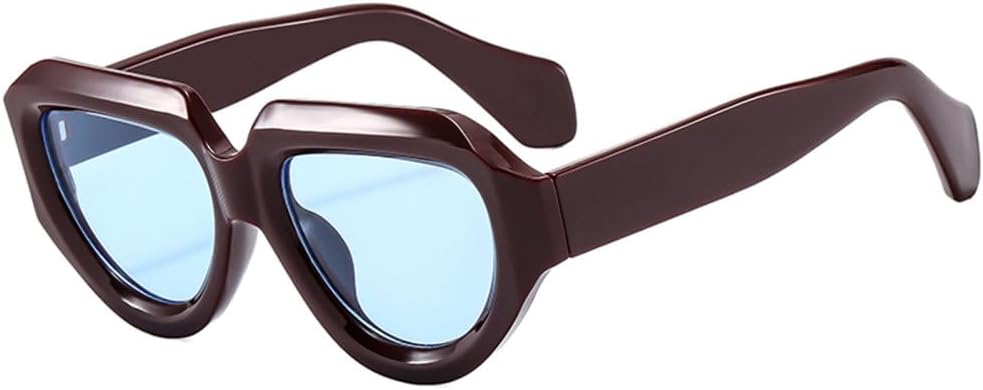 

Многоугольные персонализированные солнцезащитные очки в крупной оправе, модный ретро-стиль, широкие зеркальные дужки, женские солнцезащитные очки, L17273 generic, Red Blue