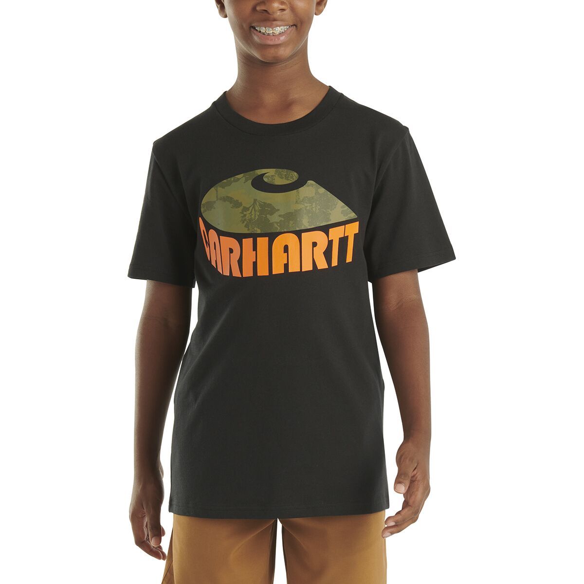 

Камуфляжная футболка с коротким рукавом - для мальчиков Carhartt, черный