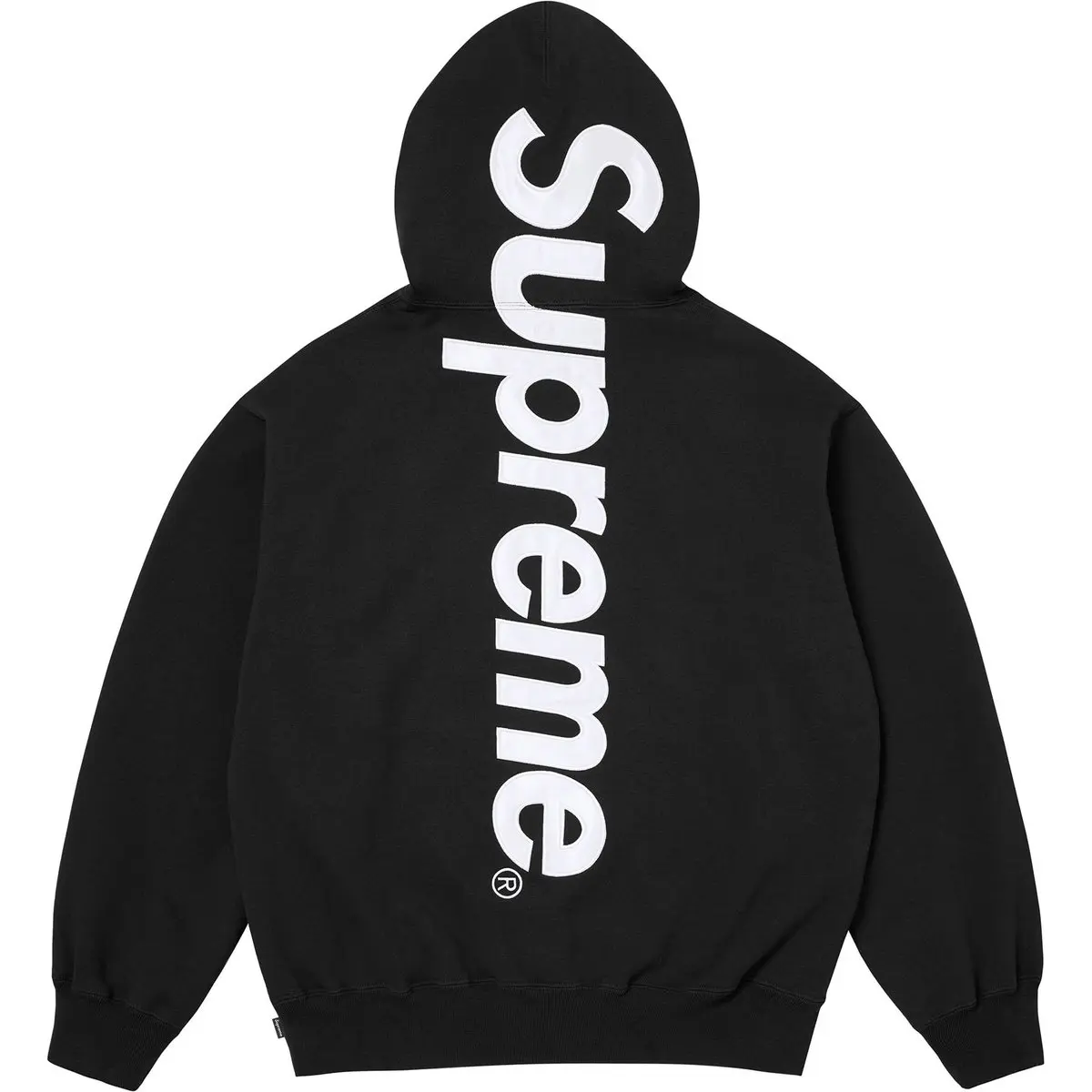 Сатиновая худи с аппликацией FW24 Supreme, черный — фото 4