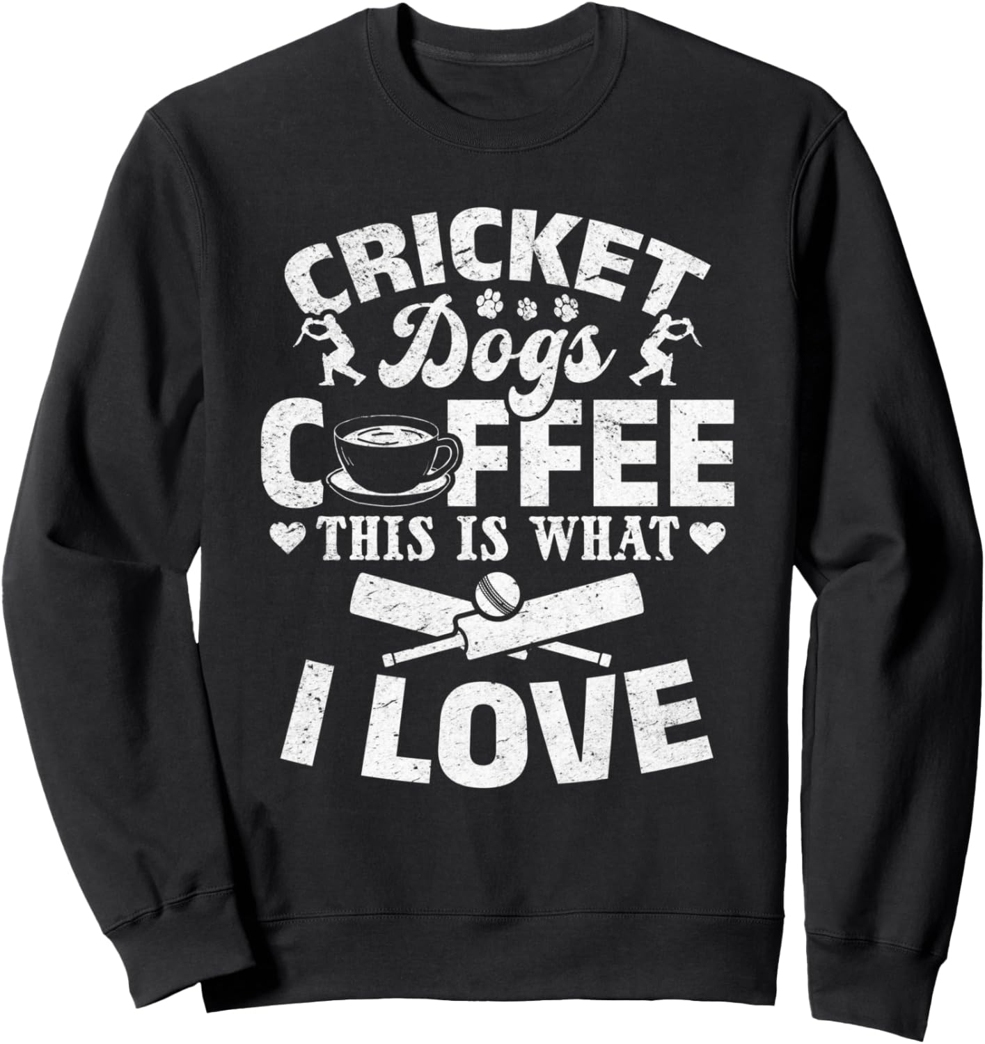 

Толстовка с надписью «Cricket Dogs Coffee This Is What I Love Cricket Game» Cricketing Cricket Player & Dog Lover, черный