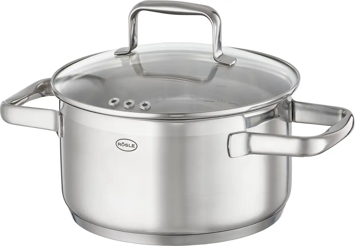 

Кастрюля RÖSLE "CHARM" из нержавеющей стали 5,8 л + Ø 24 см + высота 14 см, цвет silberfarben