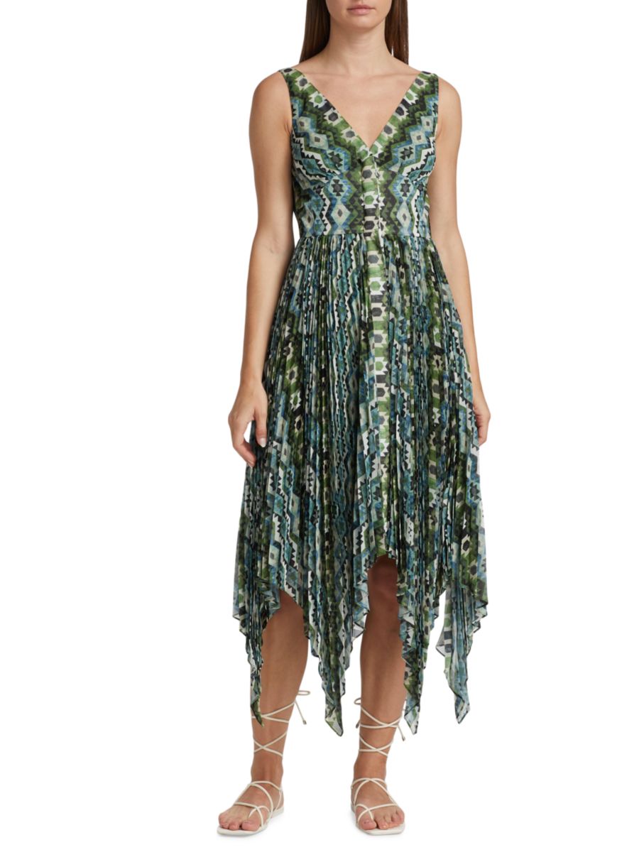 

Платье миди Annabella Abstract Asymmetrical Altuzarra, цвет Meadow