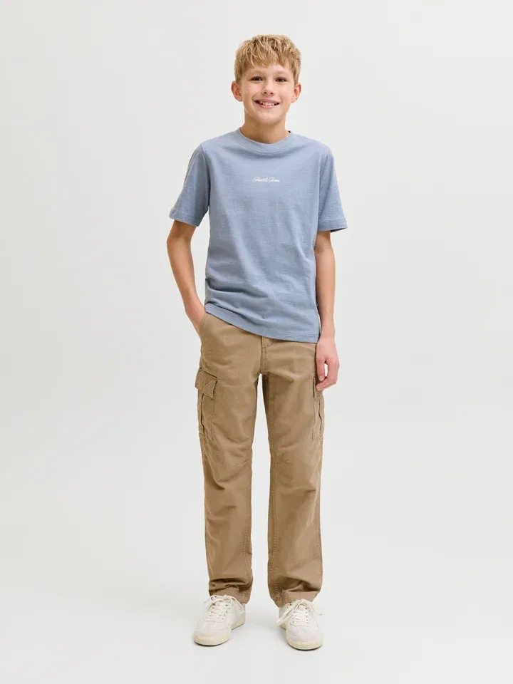 Штаны карго хлопковые JACK & JONES Junior, хаки