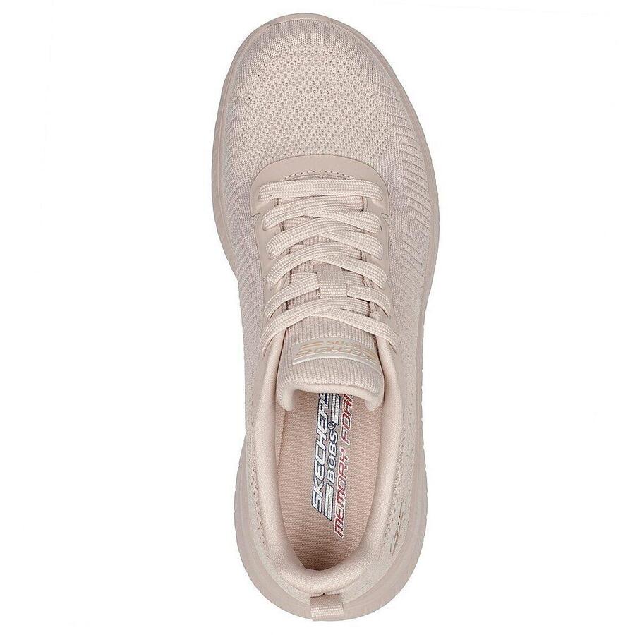 Кроссовки Skechers Bobs Squad Chaos-face Off, бежевые, женские — фото 2