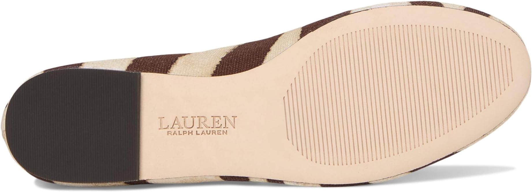 Балетки Lauren Ralph Lauren Jayna Zebra-print Canvas Flats, цвет Zebra/Dark Hickory — фото 3