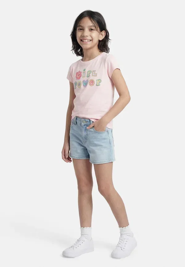 Футболка с принтом 2 шт Gap, new off-white, новый светло-бежевый