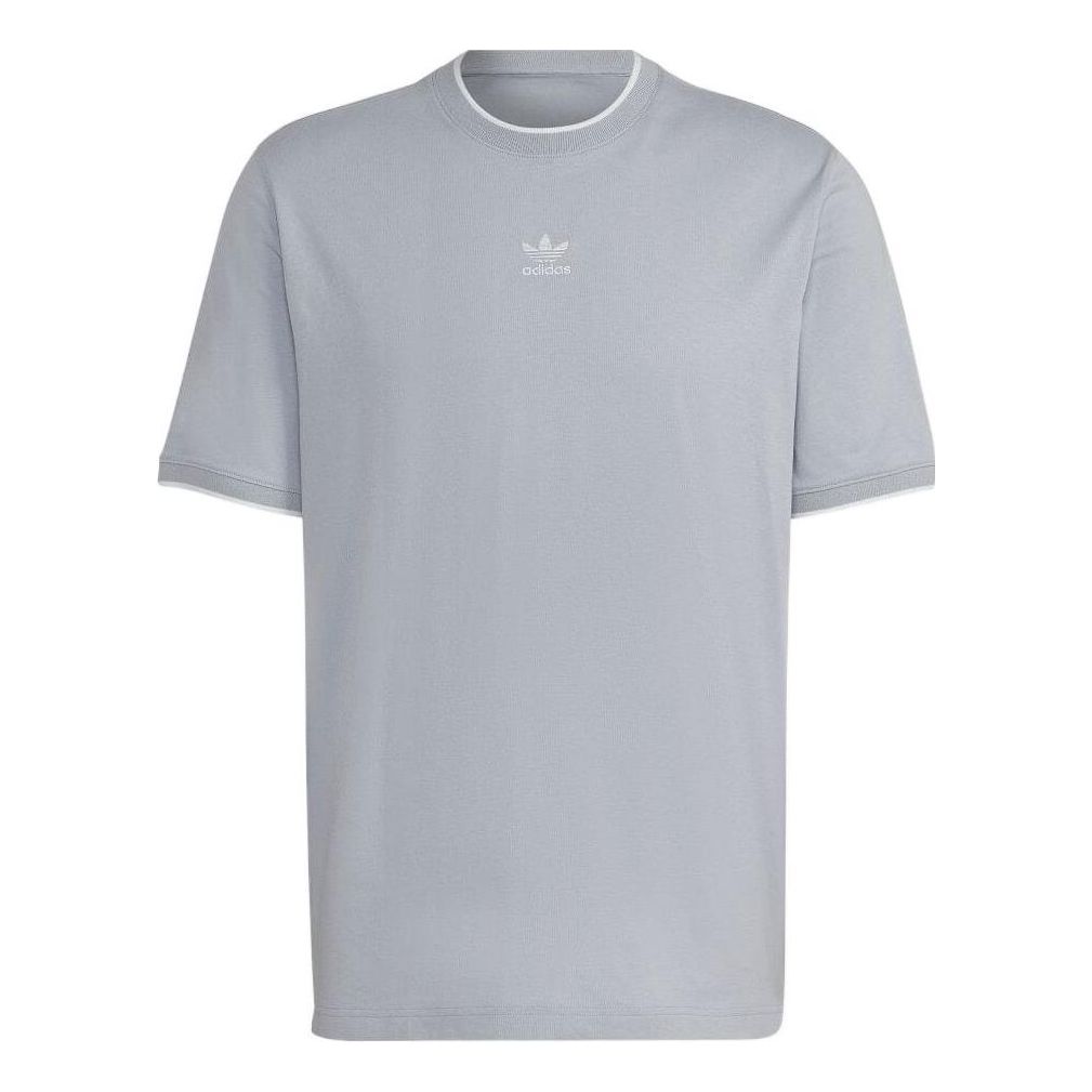 

Футболка Men's adidas originals Solid Color Logo Alphabet Casual Sports Short Sleeve Silver T-Shirt HK7303, разноцветный