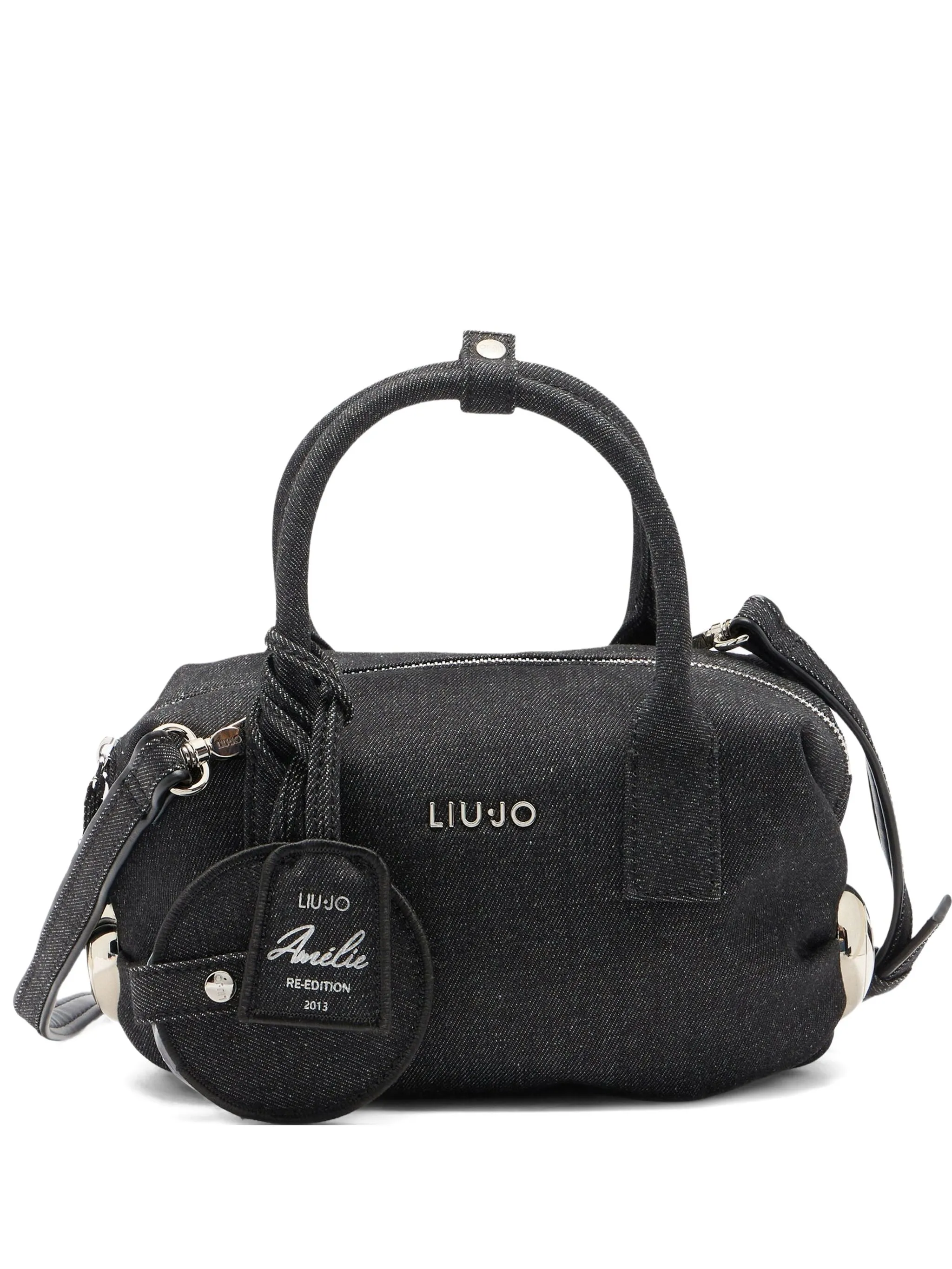 

Маленькая сумка-тоут с подвеской-логотипом Liu Jo, черный