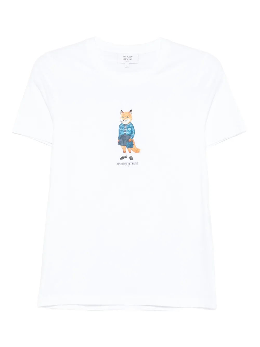 

Футболка с принтом Dressed Fox Maison Kitsuné, белый