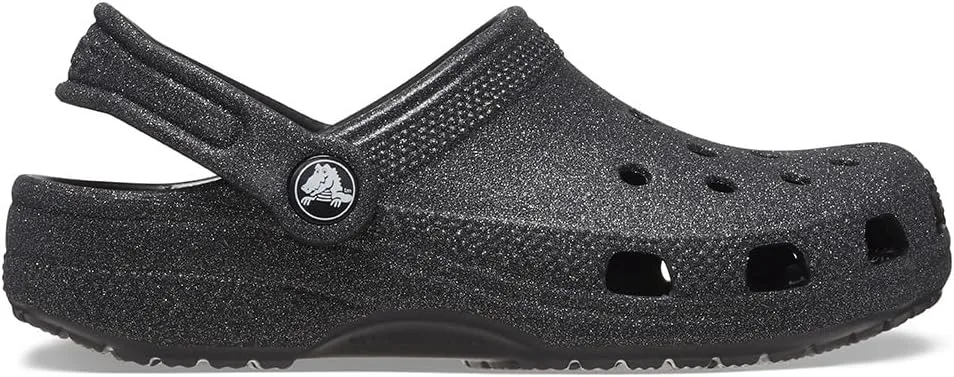 

Детские кроксы Crocs Classic с блестками, черный