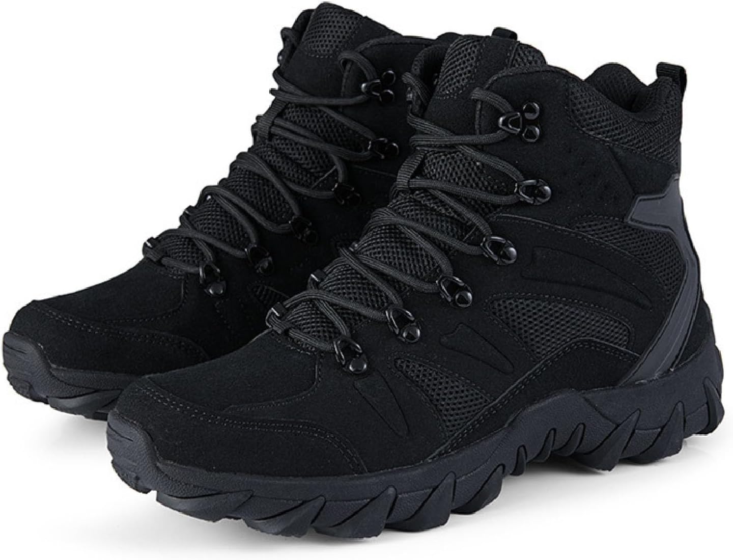 

Мужские тактические военные ботинки Чукка, замшевые, удобные, легкие, дышащие, с противоскользящей подошвой, кожаные военные ботинки, боевые ботинки, для походов, мотоциклов и альпинизма Bhdjk, черный