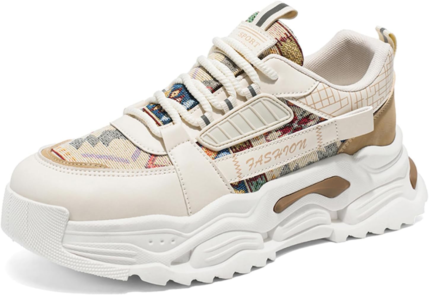 

Мужские повседневные спортивные теннисные кроссовки для ходьбы, массивные модные кеды, тренировочные кроссовки Spwagym, бежевый/хаки