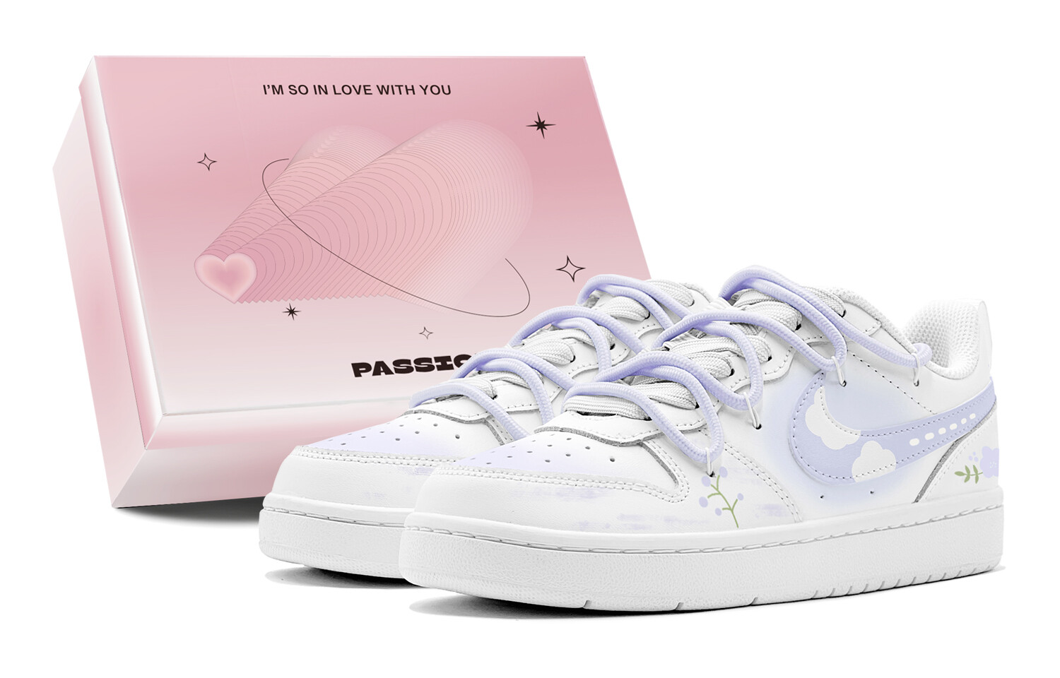 

Кроссовки Nike Court Borough Skateboarding Shoes Women's Low-top White, цвет Light Lavender