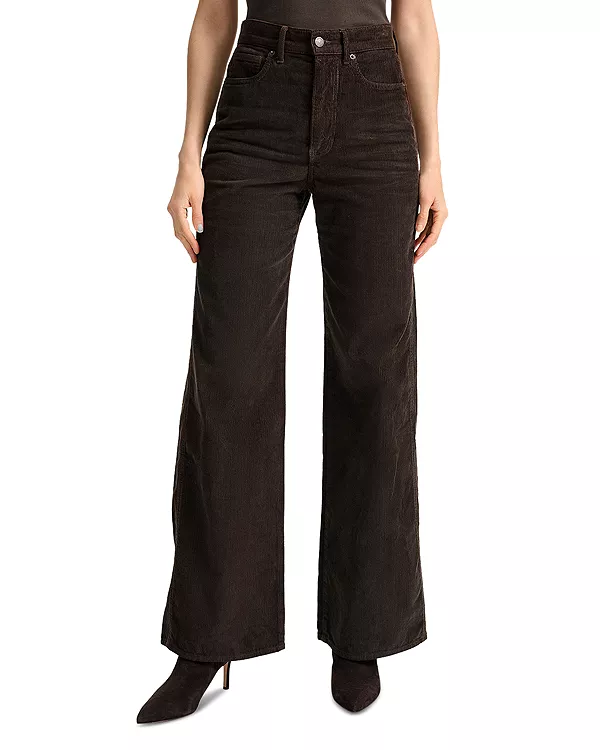 

Вельветовые брюки Taylor с высокой посадкой Veronica Beard, коричневый