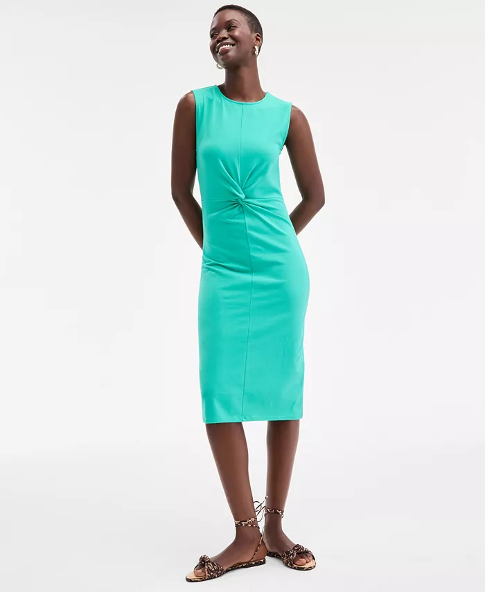 

Женское платье миди с узлом спереди On 34Th, зеленый