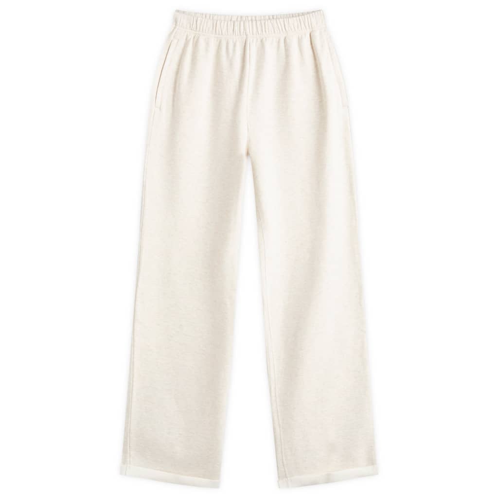 

Хлопковые брюки прямого кроя с начесом Skims, цвет oatmeal heather