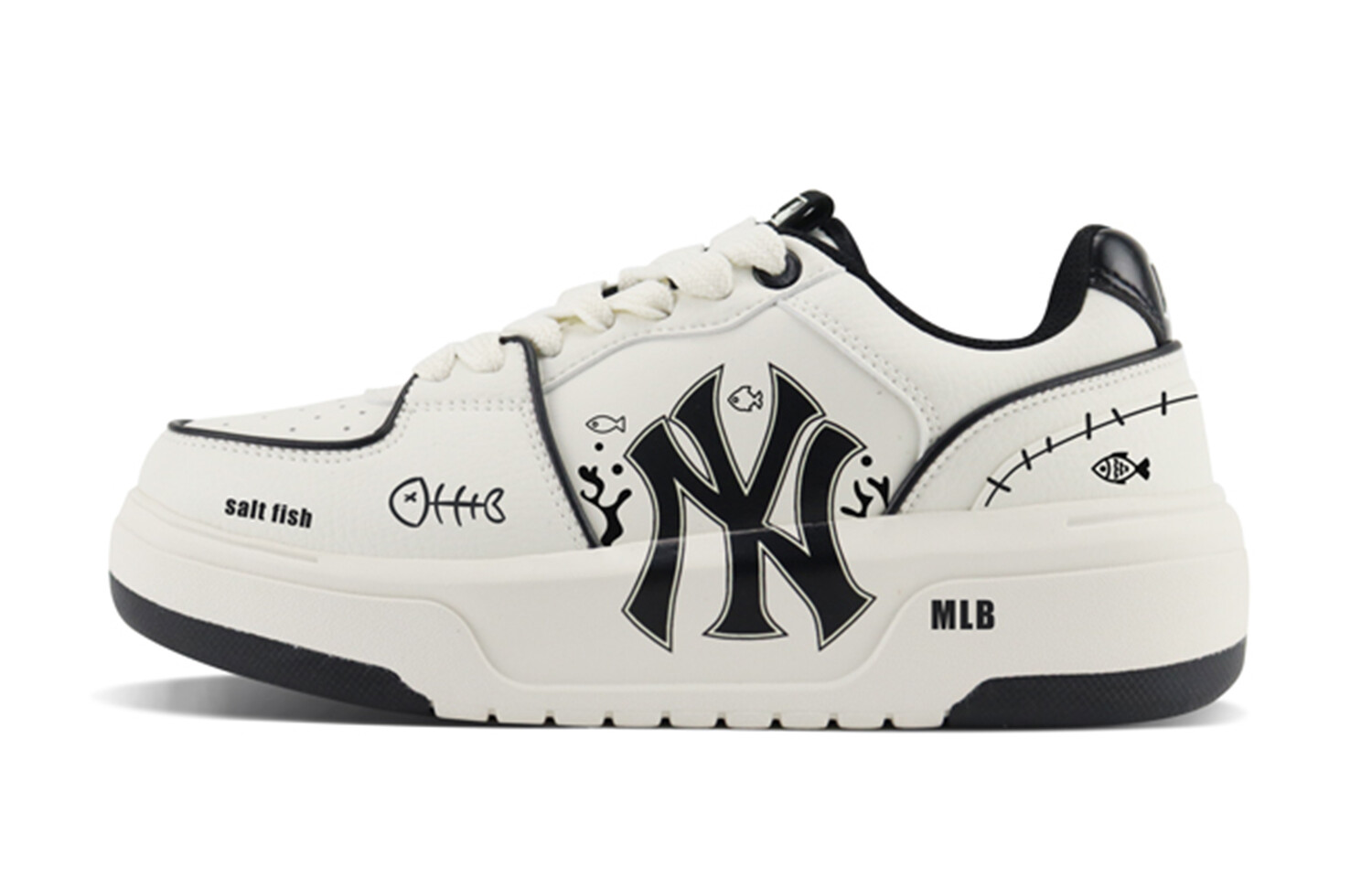 

Кроссовки MLB Chunky Liner Skateboarding Shoes Unisex Low-top White/black, белый