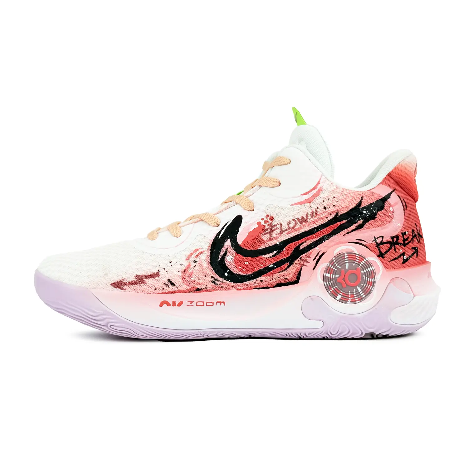 

Nike Баскетбольные кроссовки KD Trey 5 IX с амортизацией, износостойкие, мужские, розово-черные