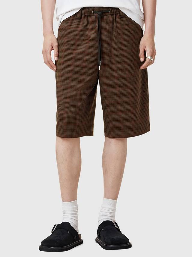 

Шорты-чинос в клетку от newell AllSaints, цвет Mid Brown