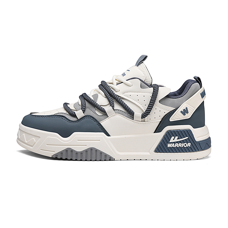 

WARRIOR Низкие скейтерские кроссовки мужские белый темно-синий