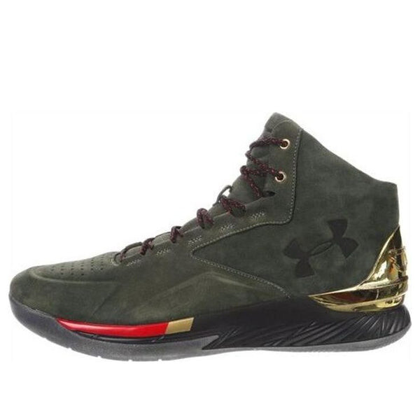 

Кроссовки curry 1 lux mid suede 'downtown green' Under Armour, зеленый
