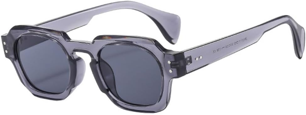 

Солнцезащитные очки LVTFCO для женщин, модные, с прозрачными линзами цвета океана, защита от ультрафиолета UV400, винтажные, мужские, с заклепками, в стиле панк, Grey Grey