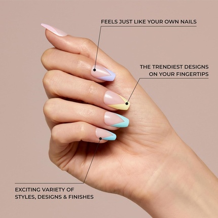 Voguish Fantasy French Nails Charmante - Акриловые ногти французской моды Kiss — фото 3