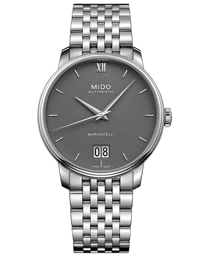 

Мужские швейцарские автоматические часы Baroncelli III с браслетом из нержавеющей стали, 40 мм Mido