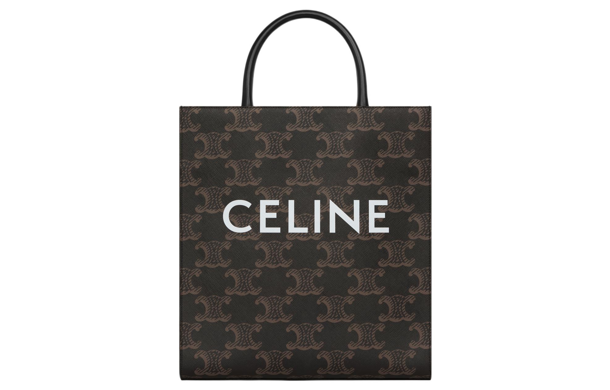 

CELINE Сумка-шоппер среднего размера с панелями из холста и отделкой из телячьей кожи