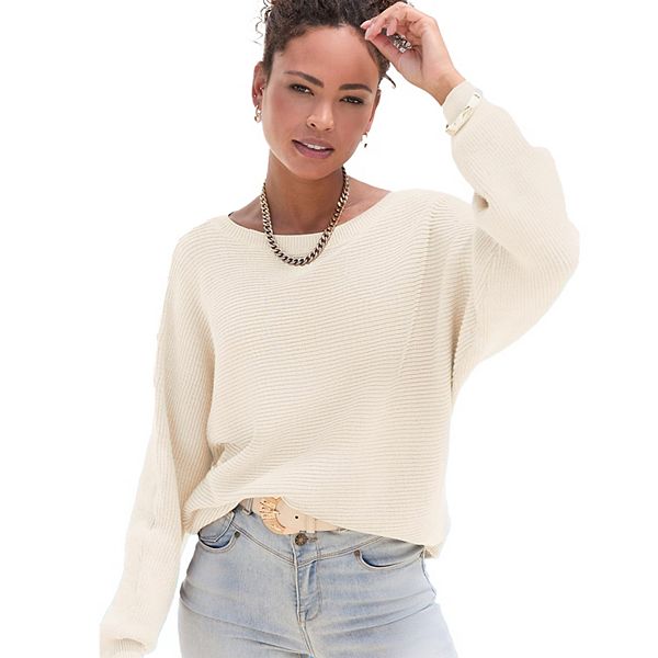 

Женский свитер с пуговицами на спине Lascana, Ivory