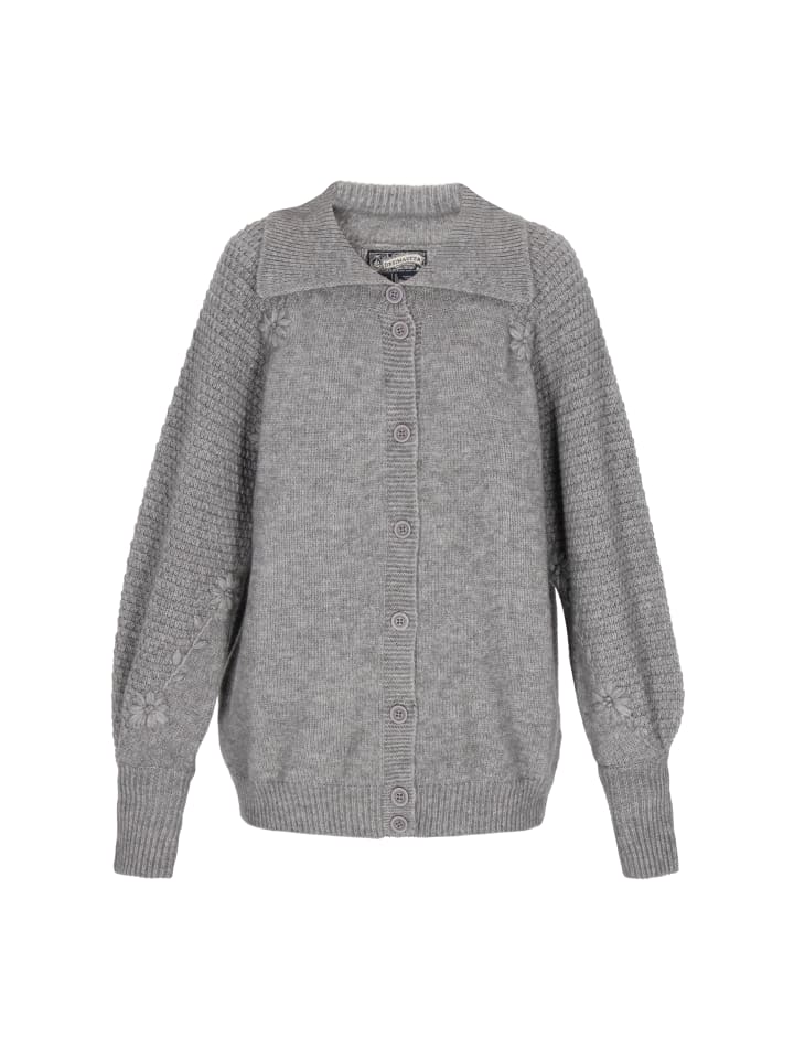 

DreiMaster Женский кардиган светло-серого меланжевого цвета