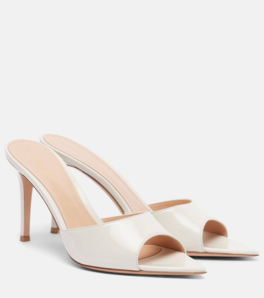 Туфли-мулесы Elle 85 из лаковой кожи Gianvito Rossi, Offwhite
