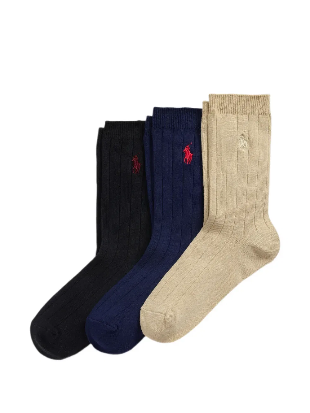Комплект ребристых носков Polo-Motif (три штуки) Polo Ralph Lauren Kids, синий