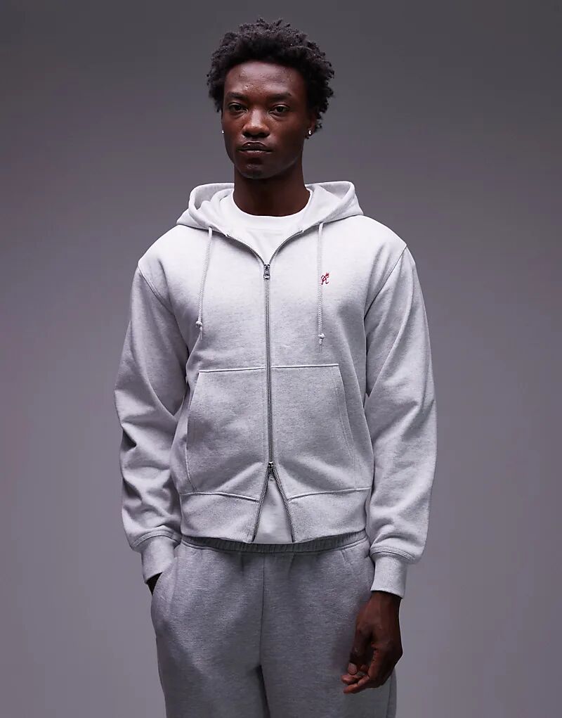 

Толстовка Gramicci с застежкой-молнией в одной точке, светло-серого цвета