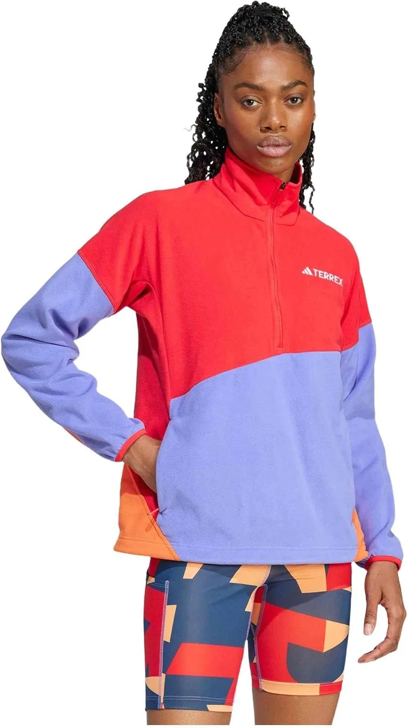 Флисовая куртка adidas Terrex Multi Climawarm, Pure Ruby/Semi Cobalt Blue/Semi Impact Orange — фото 3
