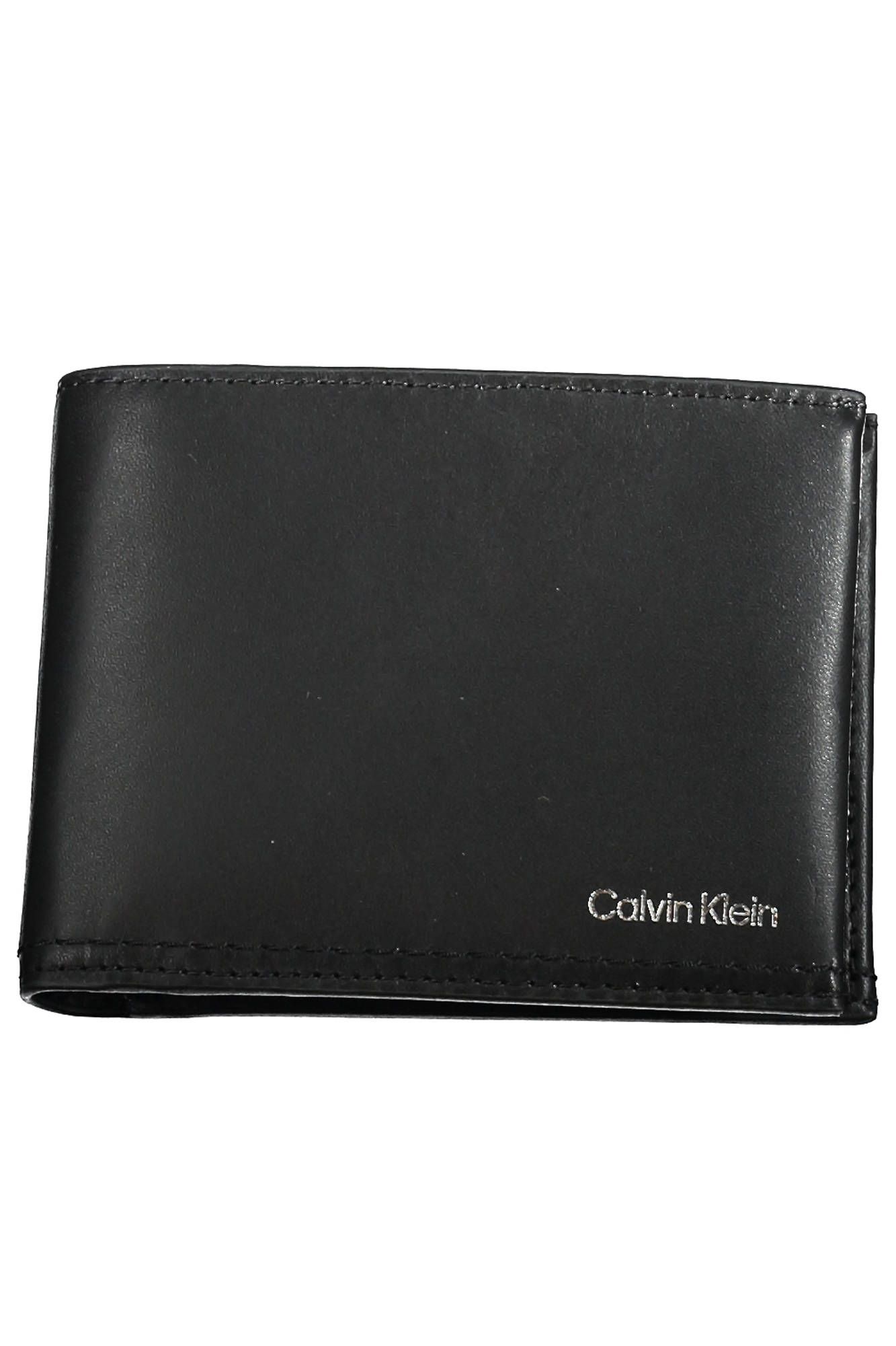 

Черный кожаный мужской кошелек Calvin Klein