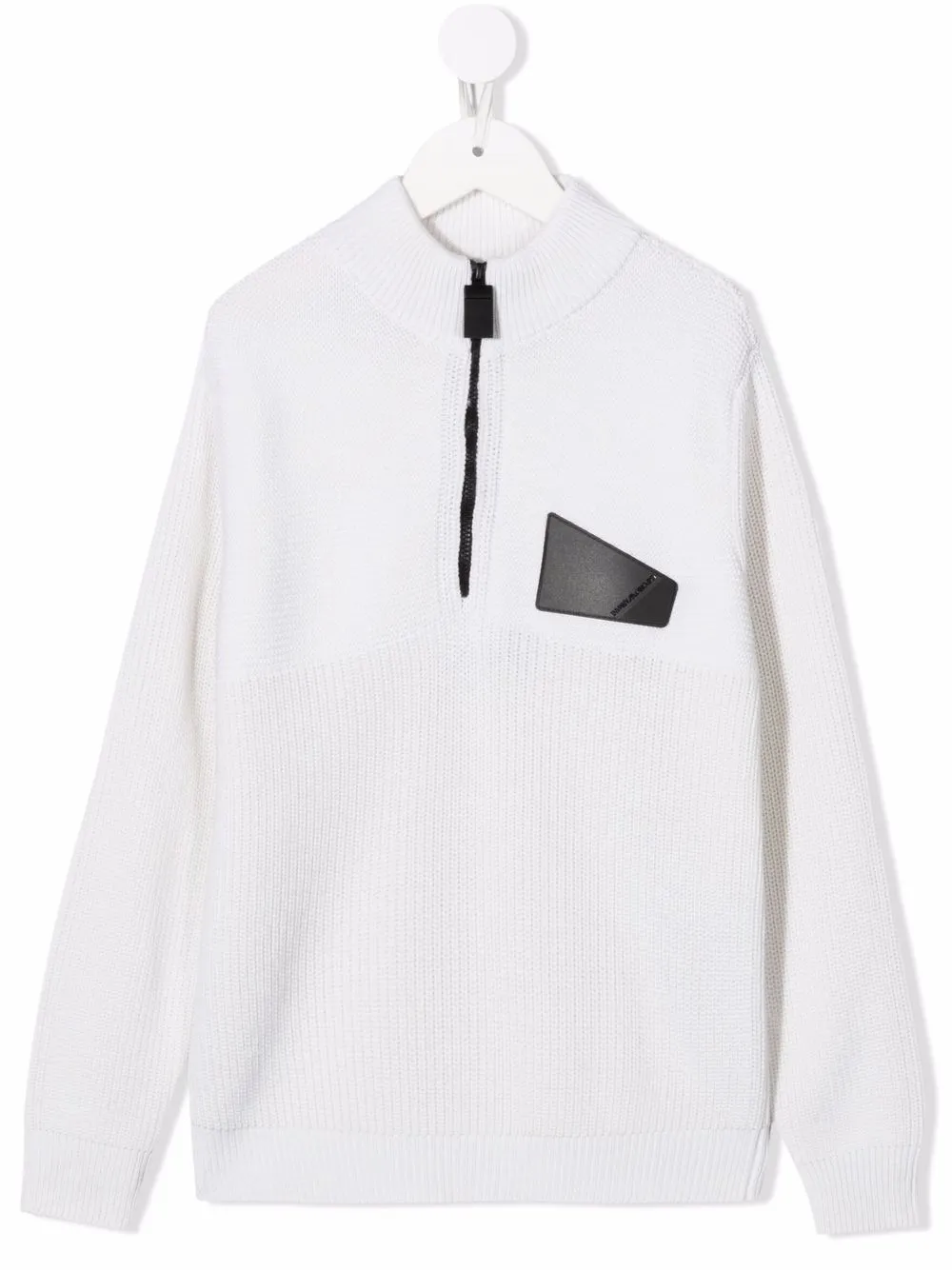 

Джемпер с нашивкой-логотипом Emporio Armani Kids, белый