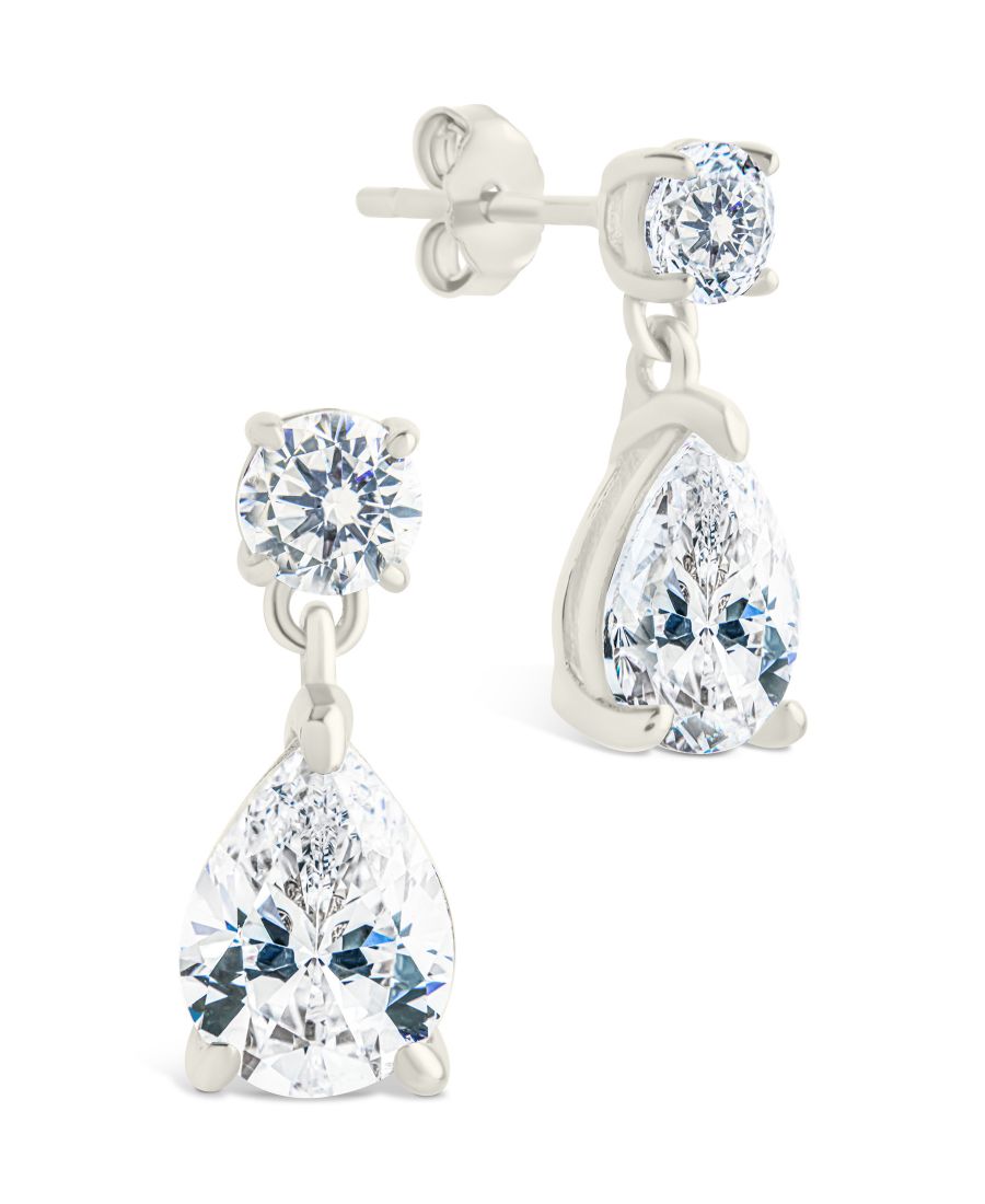 

Серьги-гвоздики Imogen из стерлингового серебра с фианитами Sterling Forever, Silver